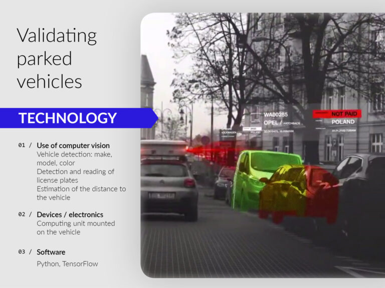 Kontrola zaparkowanych pojazdów w strefie płatnego parkowania.